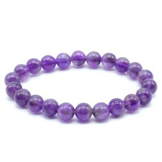 Pulsera 8mm Dark Amatista perlas